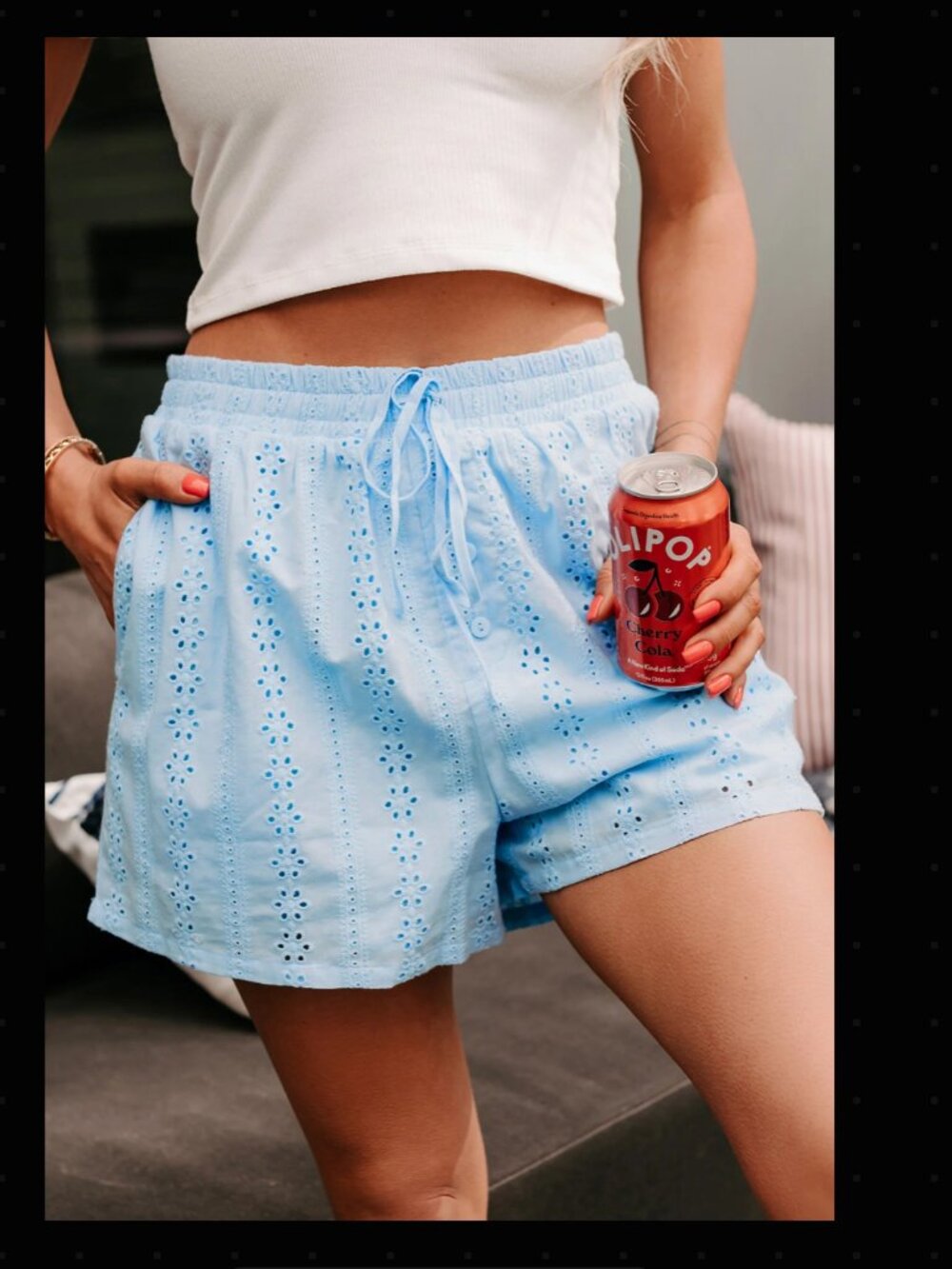 Blue Skies Eyelet Shorts